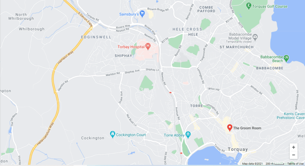 the groom torquay barbershop location on google maps